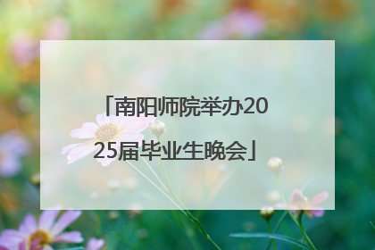 南阳师院举办2025届毕业生晚会