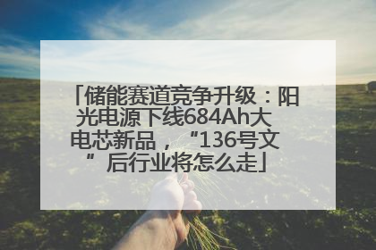 储能赛道竞争升级：阳光电源下线684Ah大电芯新品，“136号文”后行业将怎么走