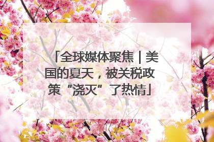 全球媒体聚焦｜美国的夏天，被关税政策“浇灭”了热情