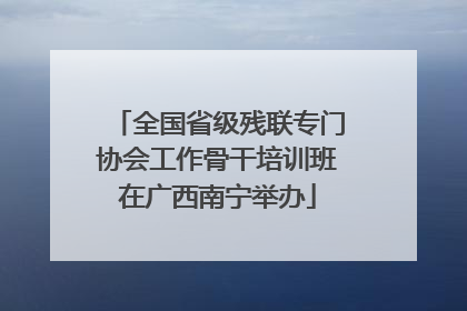 全国省级残联专门协会工作骨干培训班在广西南宁举办
