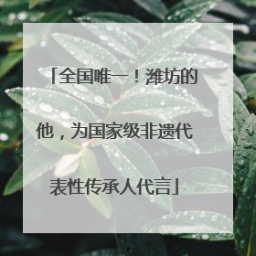 全国唯一！潍坊的他，为国家级非遗代表性传承人代言