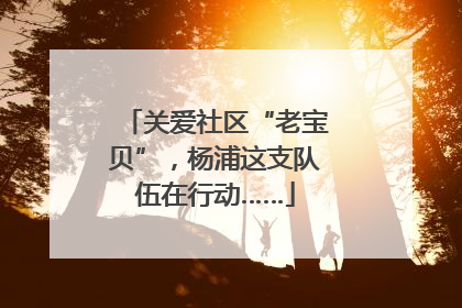 关爱社区“老宝贝”，杨浦这支队伍在行动……