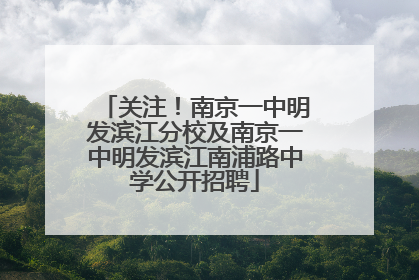关注！南京一中明发滨江分校及南京一中明发滨江南浦路中学公开招聘