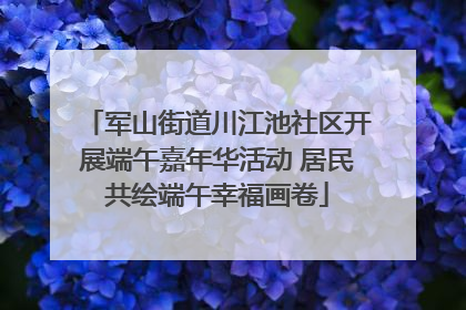 军山街道川江池社区开展端午嘉年华活动 居民共绘端午幸福画卷