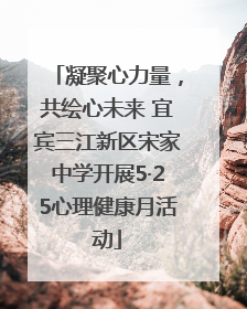 凝聚心力量，共绘心未来 宜宾三江新区宋家中学开展5·25心理健康月活动