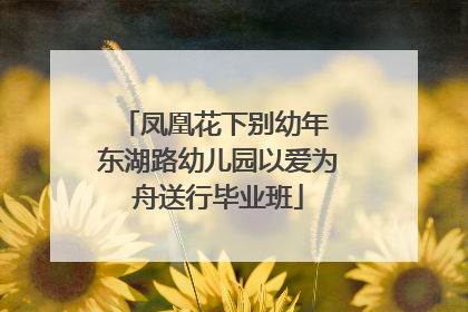 凤凰花下别幼年 东湖路幼儿园以爱为舟送行毕业班