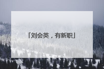 刘会英，有新职