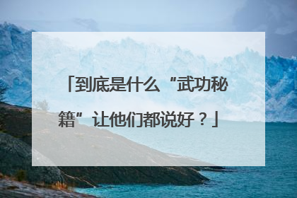到底是什么“武功秘籍”让他们都说好？