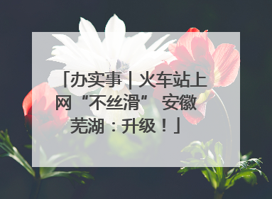 办实事｜火车站上网“不丝滑” 安徽芜湖：升级！