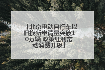 北京电动自行车以旧换新申请量突破10万辆 政策红利带动消费升级