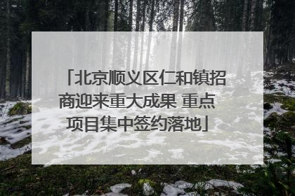 北京顺义区仁和镇招商迎来重大成果 重点项目集中签约落地