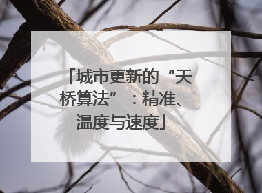 城市更新的“天桥算法”：精准、温度与速度