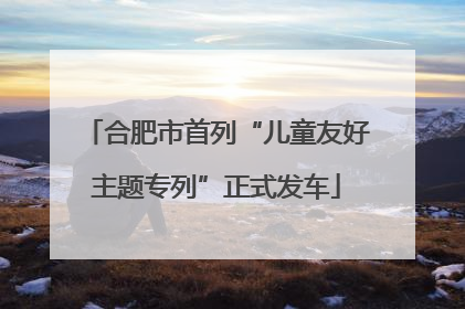 合肥市首列“儿童友好主题专列”正式发车