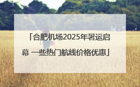 合肥机场2025年暑运启幕 一些热门航线价格优惠