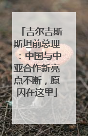 吉尔吉斯斯坦前总理：中国与中亚合作新亮点不断，原因在这里