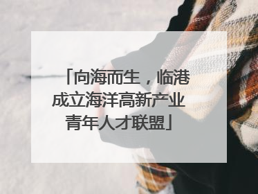 向海而生，临港成立海洋高新产业青年人才联盟