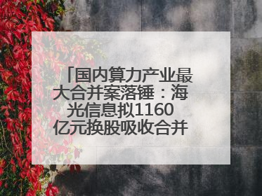 国内算力产业最大合并案落锤：海光信息拟1160亿元换股吸收合并中科曙光