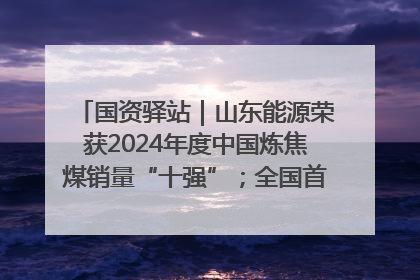 国资驿站｜山东能源荣获2024年度中国炼焦煤销量“十强”；全国首例铁路盖上智慧物流园钢结构主体完工