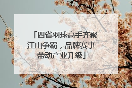 四省羽球高手齐聚江山争霸，品牌赛事带动产业升级