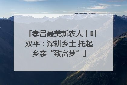 孝昌最美新农人丨叶双平：深耕乡土 托起乡亲“致富梦”
