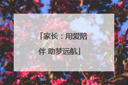 家长：用爱陪伴 助梦远航