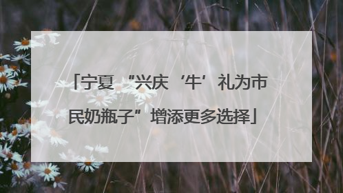 宁夏 “兴庆‘牛’礼为市民奶瓶子”增添更多选择