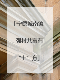 宁德城南镇：强村共富有“土”方