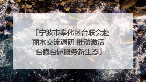 宁波市奉化区台联会赴丽水交流调研 推动激活台胞台属服务新生态