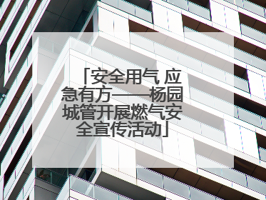 安全用气 应急有方——杨园城管开展燃气安全宣传活动