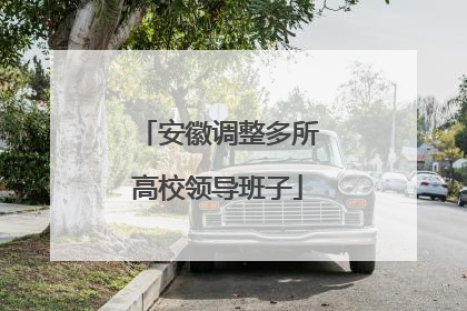 安徽调整多所高校领导班子
