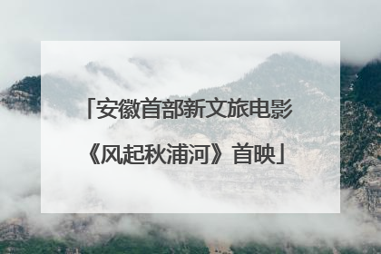 安徽首部新文旅电影《风起秋浦河》首映