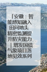 安徽：智能感知融入田间地头 精密监测提升防灾能力｜增发国债气象项目落地见效系列报道