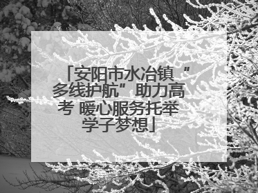 安阳市水冶镇“多线护航”助力高考 暖心服务托举学子梦想