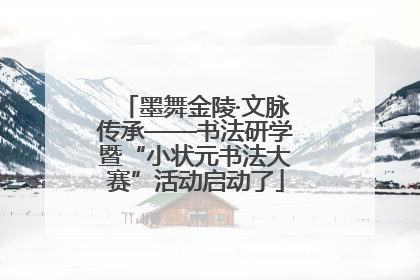 墨舞金陵·文脉传承——书法研学暨“小状元书法大赛”活动启动了