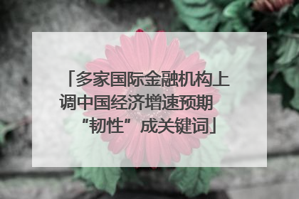 多家国际金融机构上调中国经济增速预期 “韧性”成关键词