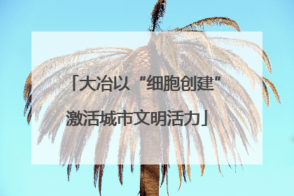 大冶以“细胞创建”激活城市文明活力