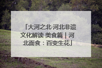 大河之北·河北非遗文化解读 美食篇｜河北面食：百变生花