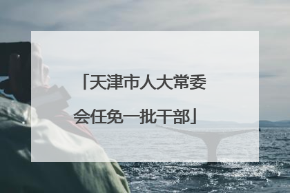 天津市人大常委会任免一批干部