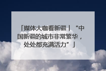 媒体大咖看新疆丨“中国新疆的城市非常繁华，处处都充满活力”