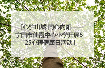 心驻山城 同心向阳——宁国市仙霞中心小学开展5·25心理健康日活动