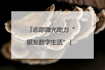 志愿微光助力“银发数字生活”