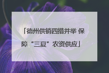 德州供销四措并举 保障“三夏”农资供应