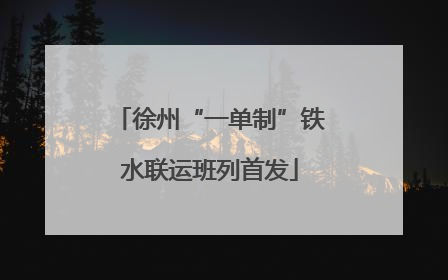 徐州“一单制”铁水联运班列首发