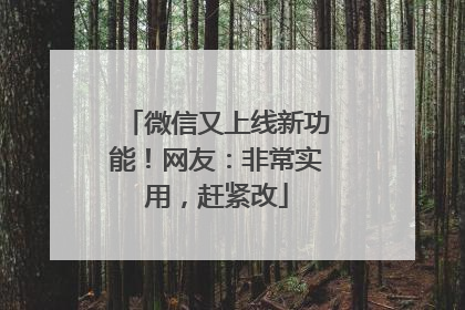 微信又上线新功能！网友：非常实用，赶紧改