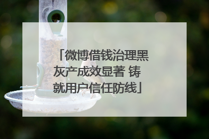 微博借钱治理黑灰产成效显著 铸就用户信任防线