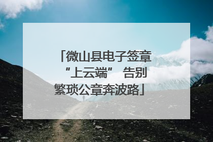微山县电子签章“上云端” 告别繁琐公章奔波路