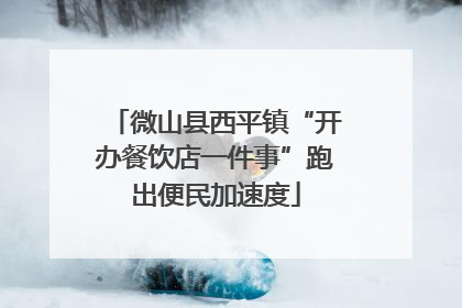微山县西平镇“开办餐饮店一件事”跑出便民加速度