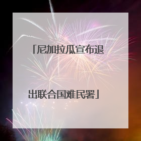 尼加拉瓜宣布退出联合国难民署