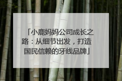 小鹿妈妈公司成长之路：从细节出发，打造国民信赖的牙线品牌