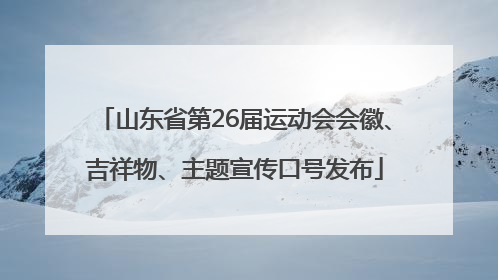 山东省第26届运动会会徽、吉祥物、主题宣传口号发布